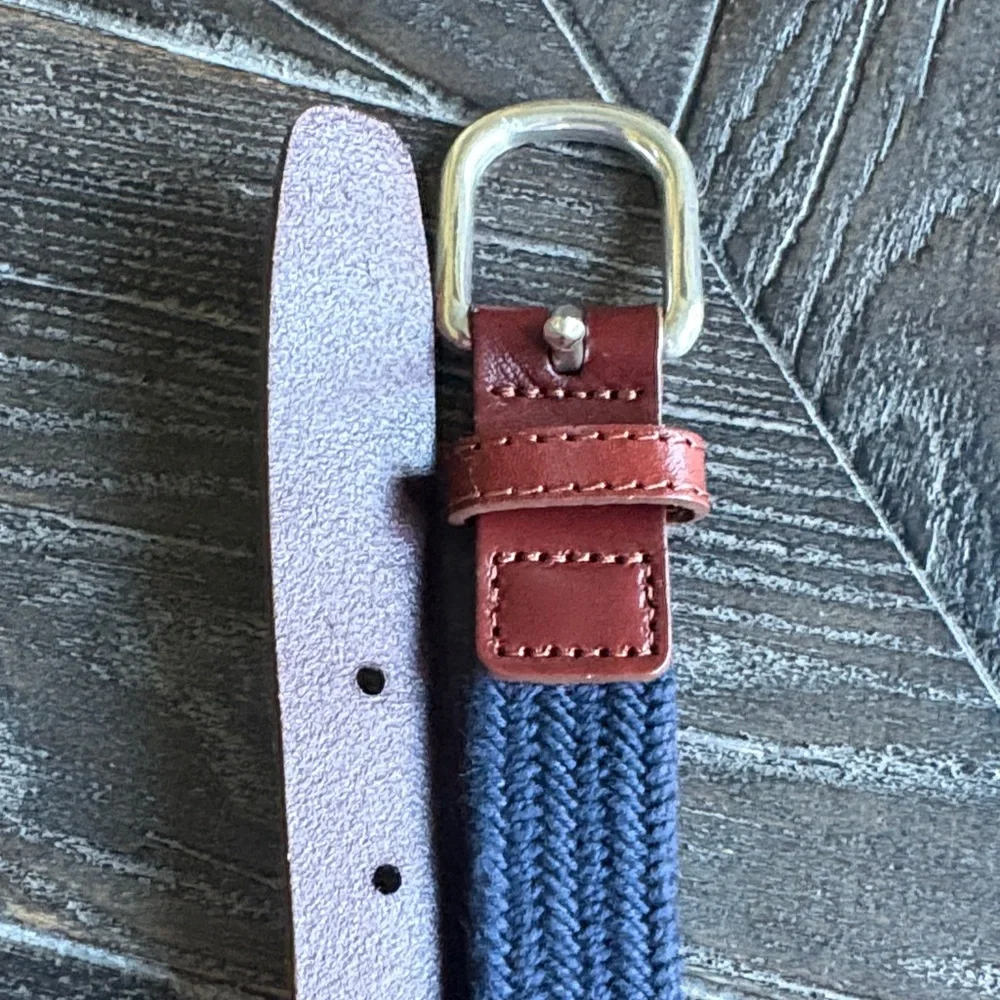 Crewcuts Boys Navy and Brown Belt Sz M